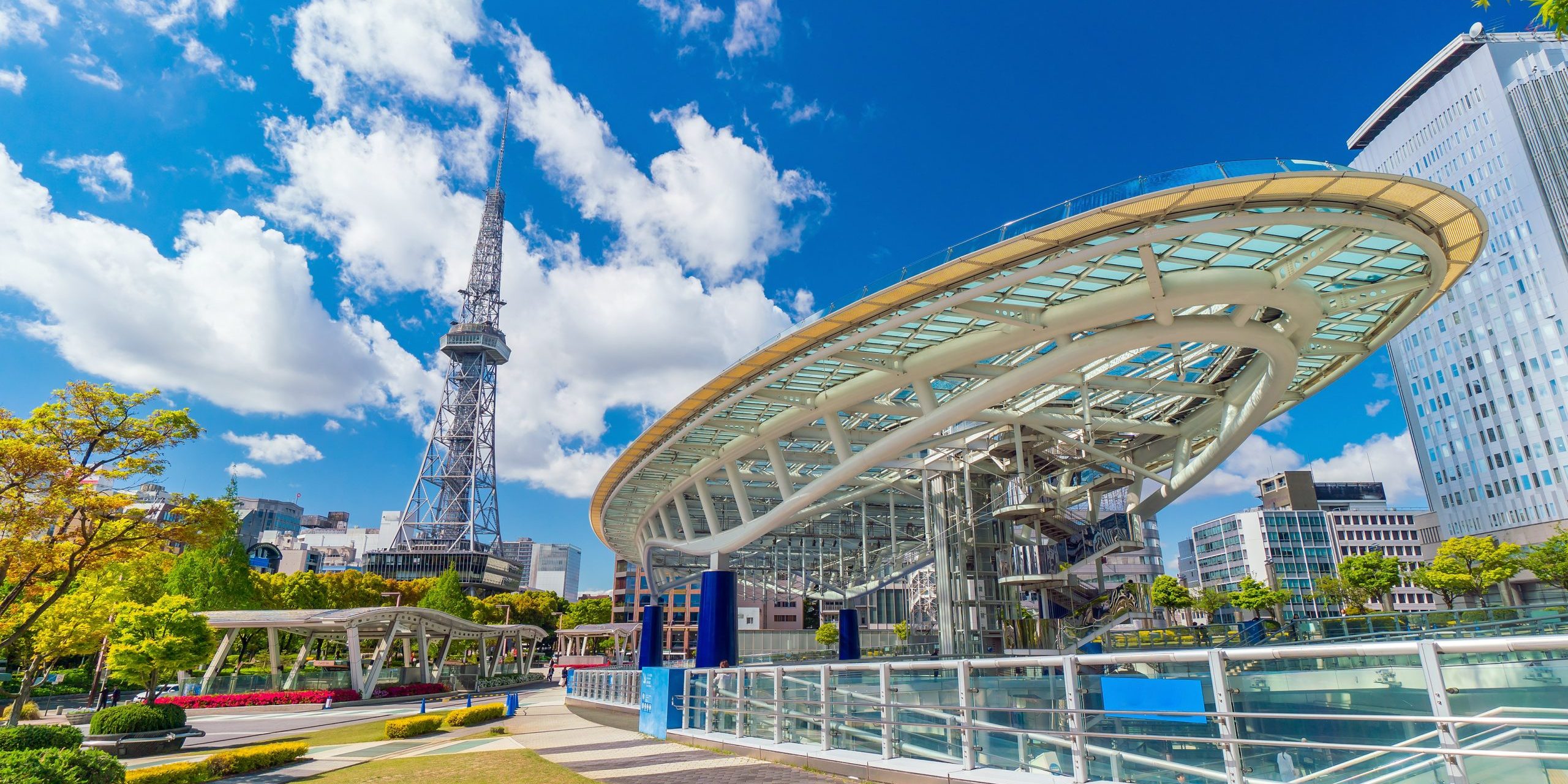 Nagoya,Downtown,Skyline,In,Japan,With,Blue,Sky